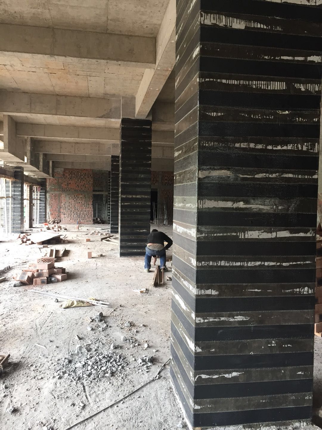 扬州碳纤维加固混凝土柱施工