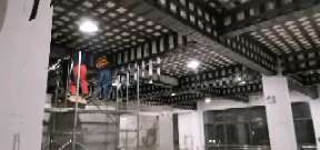 扬州一商场梁，楼板碳纤维加固施工